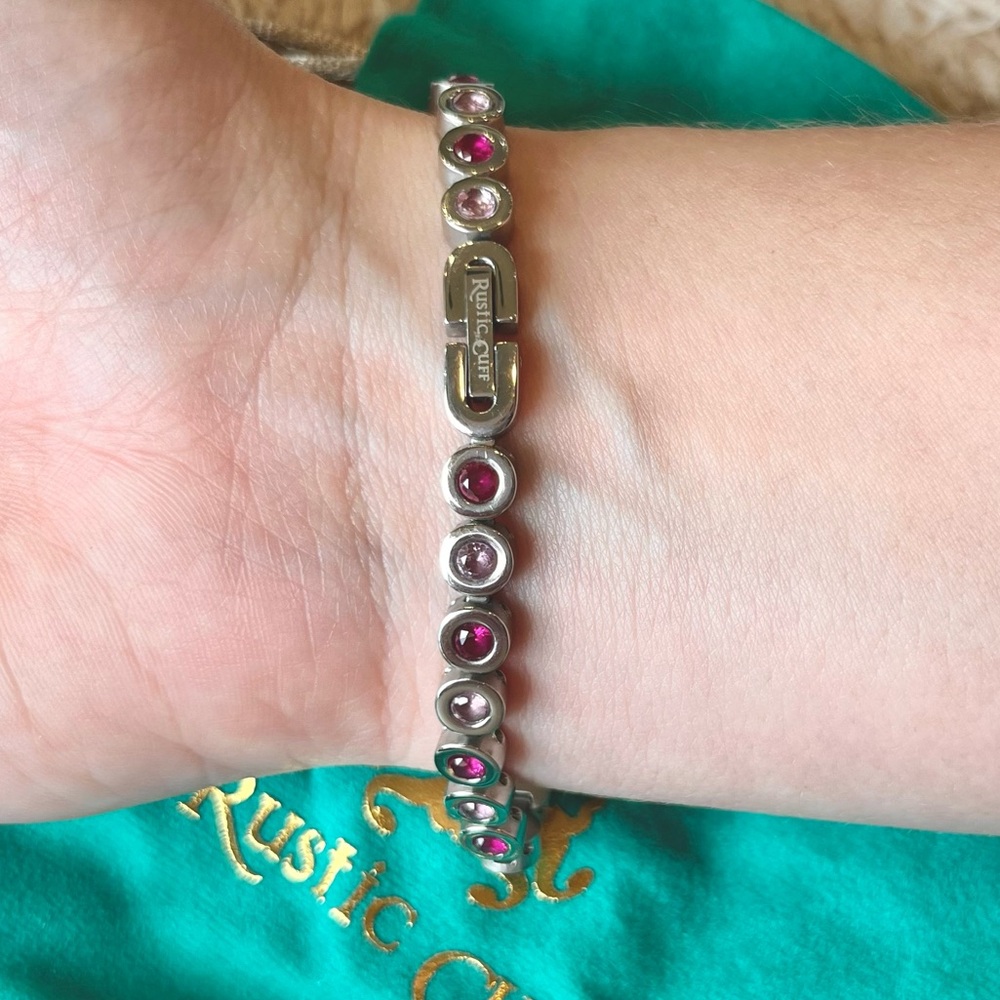 Authentic Rustic Cuff Angeline Tennis Bracelet Si… - image 4